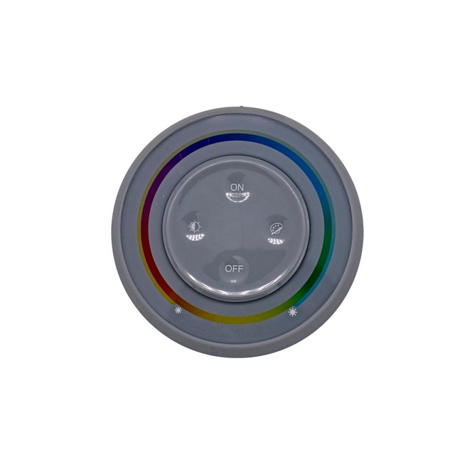Пульт управления RGB+CCT круглый настенный Милайт серый с магнитным держателем S2-G фото