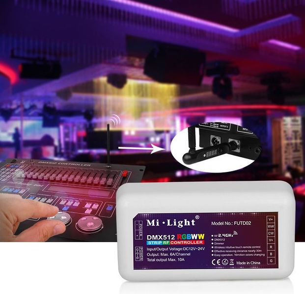 Контролер ритму світла DMX512, RGB + CCT MLD02-RGB+CCT фото