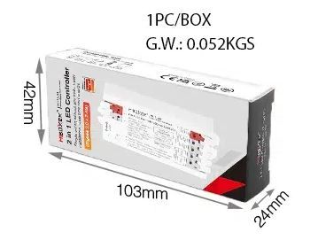 Контроллер tunable white W+CCT 2 в 1, DC12/24V, 12A, ZigBee + RF 2.4G Mi-light E2-ZR фото