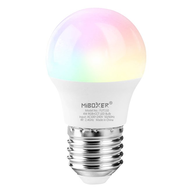 Умная LED лампа 4 Вт, Е27, 2700-6500К+RGB, RF 2,4G Mi-light LL110 фото