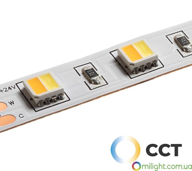 LED стрічка CCT 24VDC SMD5050 60P-IP20-2W Dual White LED Strip MI-LED-DW60CCT2420 фото