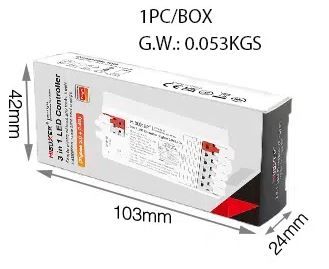 Контролер RGB+W+CCT 3 в 1, DC12/24V, 12A, ZigBee + RF 2.4G Mi-light E3-ZR фото