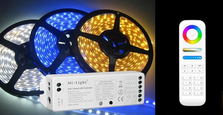 LED контролер універсальний Dim+RGB+CCT, 15A, RF 2,4G Mi-light TK-2U фото