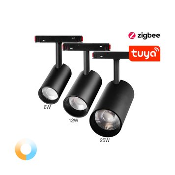 Магнитный трековый светильник спотлайт TUNABLE WHITE (CCT) 25Вт Mi-light Zigbee 3.0 + RF2.4G SPL-MS2-25B-ZR фото