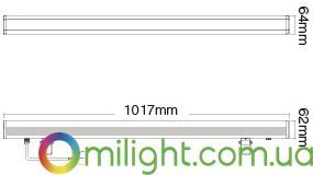 Світлодіодний настінний світильник 24 Вт, RGB+CCT MS-RL1 фото