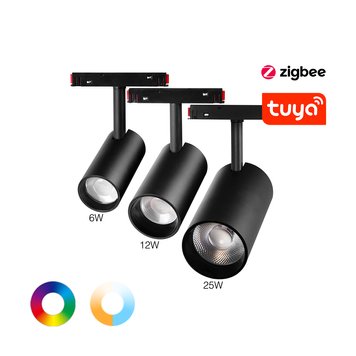 Магнитный трековый светильник спотлайт TUNABLE WHITE+RGB (RGB+CCT) 6W RF2.4G+ZigBee+radio DMX512 SPL-MS5-6BZR фото