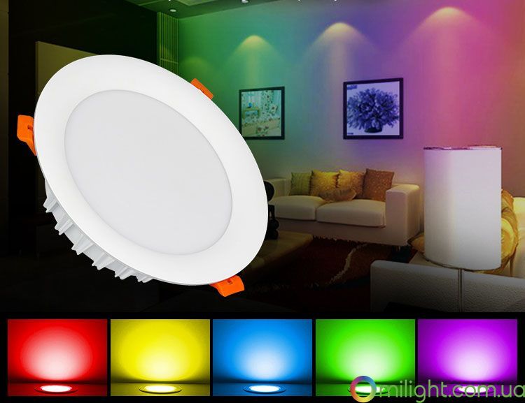 Смарт світильник даунлайт RGB + CCT, WIFI, 18W DL065 фото