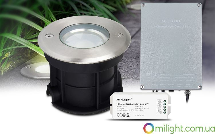 Грунтовий вбудовуваний LED світильник 5W RGB+CCT + управління DMX512 RD01 фото