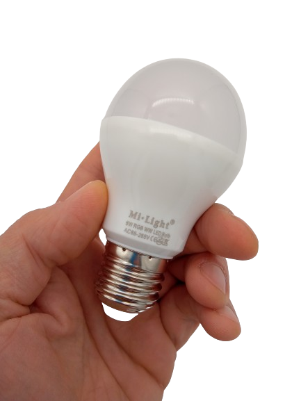 Світлодіодна смарт лампочка MiLight, 6W, RGBW, E27, WIFI - теплий білий LL014WW фото