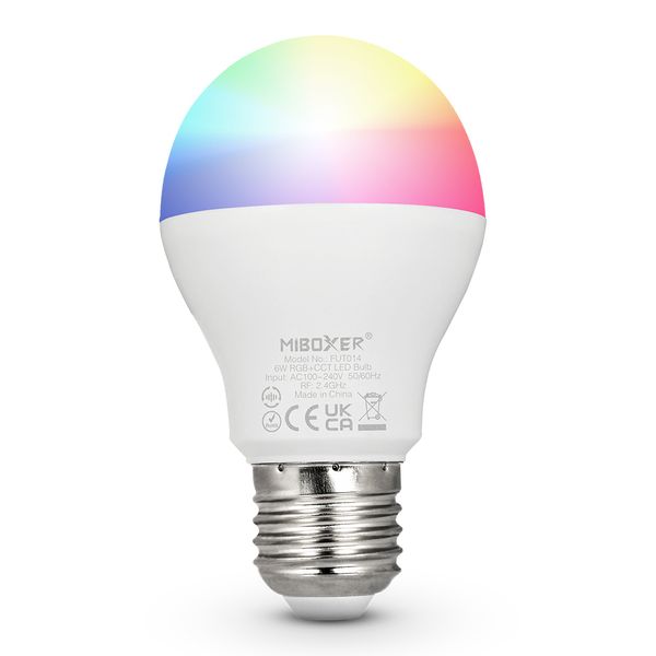 Светодиодная smart лампочка MiLight, 6W, RGBW, E27, WIFI - холодный белый LL014С фото