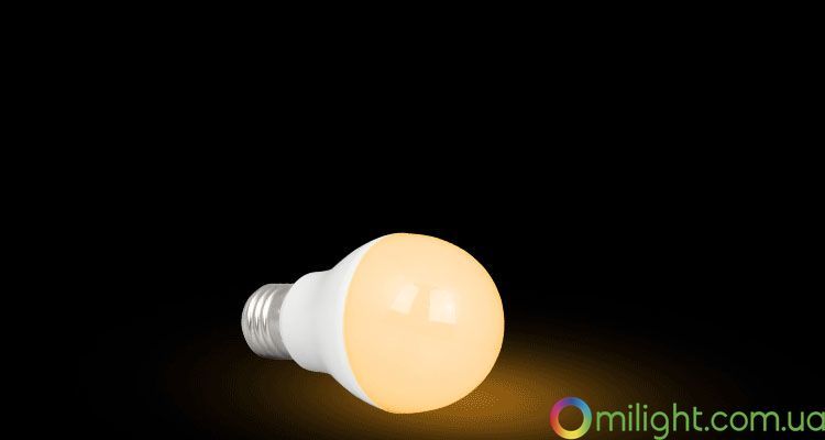 Светодиодная smart лампочка MiLight, 6W, RGB+CCT, E27, WIFI LL014 CCT фото