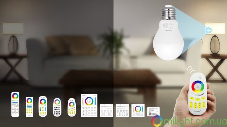 LED smart light bulb MiLight, 6W, RGB+CCT, E27, WIFI LL014 CCT photo