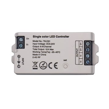 LED контролер дімер DC5-24V, 12A, RF 2.4G Smart Systems TK-C01 фото