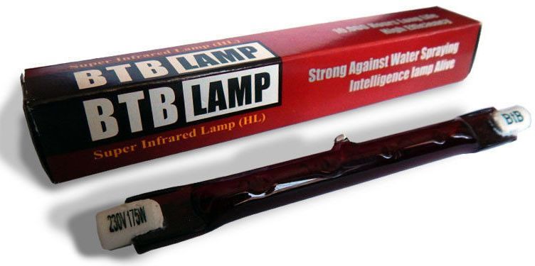 Інфрачервона лампа для обігріву тварин, 175W, 118 мм, цоколь R7s-7 (червона) BtB175L фото