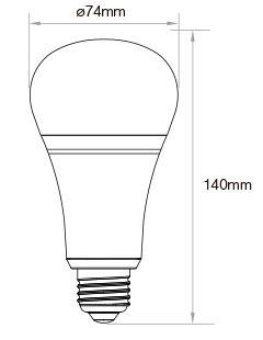 Умная светодиодная лампочка MiLight, 12W, RGB+CCT LL105 фото
