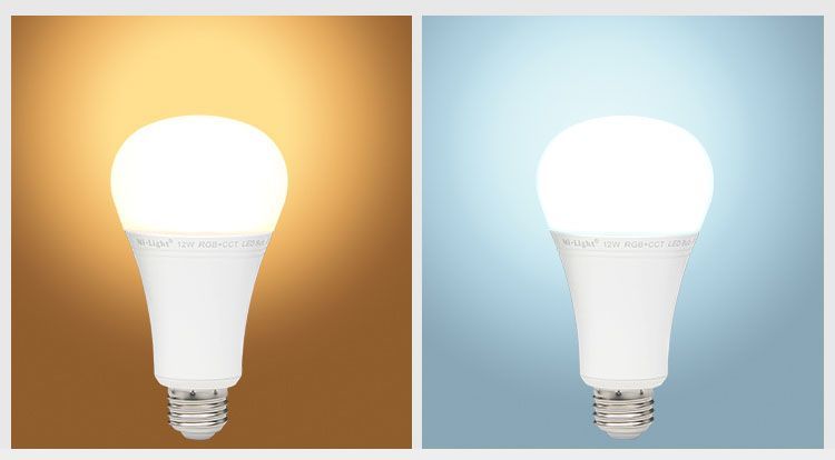 Розумна світлодіодна лампочка MiLight, 12W, RGB+CCT LL105 фото