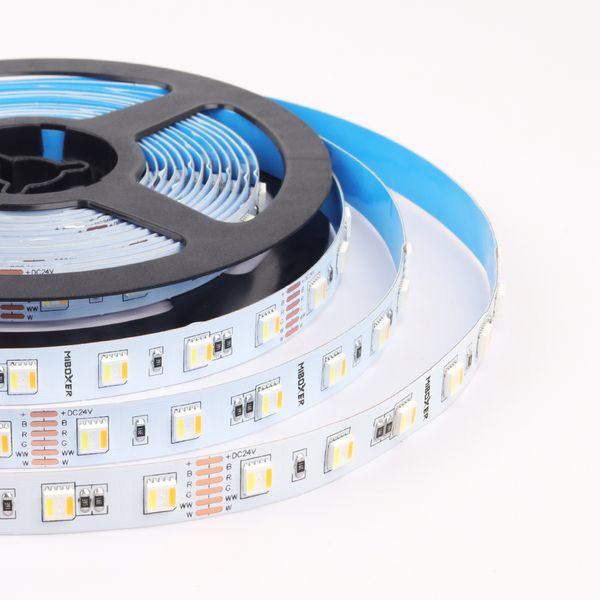 Світлодіодна стрічка MI-LED-LSL5N01N RGB+CCT, SMD5050 5 в 1, 12мм, 60LED/m, 5W/m, 490LM/m, 24V IP20 (5M) MI-LED-LSL5N01N фото