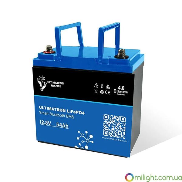 Ultimatron Lithium Battery 12.8V 54Ah LiFePO4 Smart BMS With Bluetooth UBL-12-54 photo