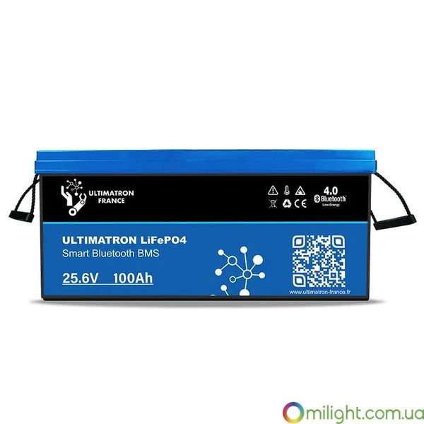 Літієва батарея Ultimatron 25.6V 100Ah LiFePO4 Smart BMS з Bluetooth UBL-24-100 фото