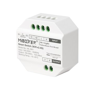 Смарт реле 10А 220v Милайт беспроводное управление Wi-Fi + RF2.4G Mi Light TK-WL SW1 фото