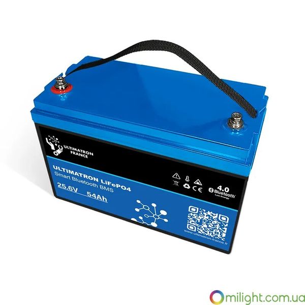 Ultimatron Lithium Battery 25.6V 54Ah LiFePO4 Smart BMS With Bluetooth UBL-24-54 photo