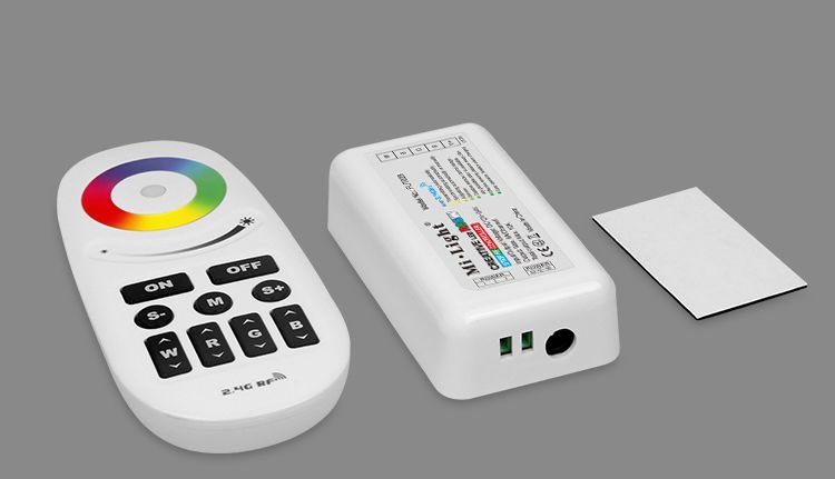 RGBW strips radio controller, with remote control, touchscreen, customizable (2.4GHz) RLC028 photo