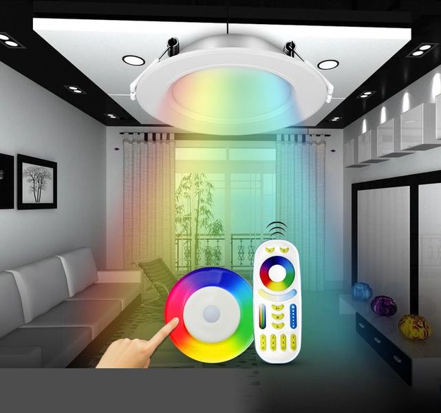 Смарт світильник даунлайт RGB + CCT, WIFI, 6W DL068-RGBW фото