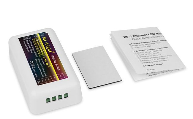 Радіо контроллер для LED стрічок, 4 зони, колірна температура (2,4 ГГц) ML035-ССT фото