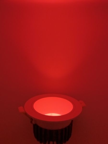 Розумний стельовий врізний точковий світильник Антіблік 60гр., 12Вт, 110-220 В, RGB+2700-6500К, RF2. DL071 фото