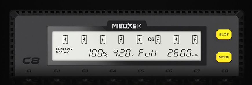 Інтелектуальний зарядний пристрій Miboxer C8 C8 фото