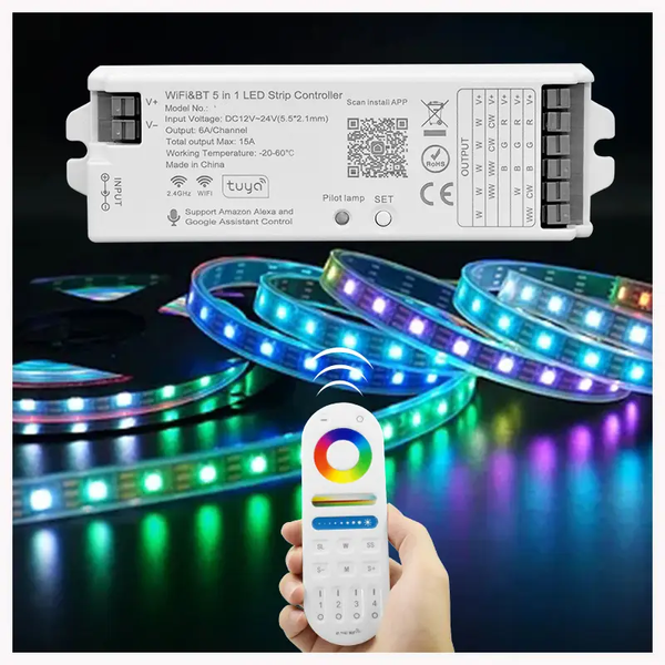 LED контроллер универсальный TK-WB5 Dim+RGB+CCT, 15A, Wi-Fi+Bluetooth+RF2,4G Smart Systems Group TK-WB5 фото