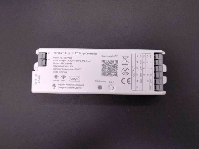LED контролер універсальний TK-WB5 Dim+RGB+CCT, 15A, Wi-Fi+Bluetooth+RF2,4G Smart Systems Group TK-WB5 фото