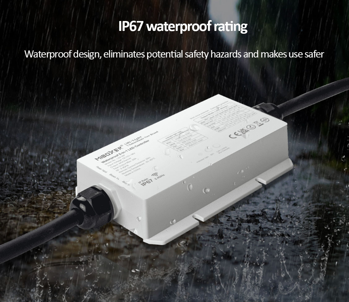 LED Controller MiLight (RGB+CCT 20A IP67 RF 2.4G)