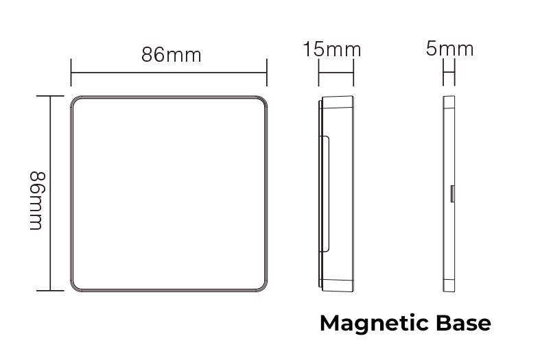 Visual representation of B6 control panel dimensions for reference