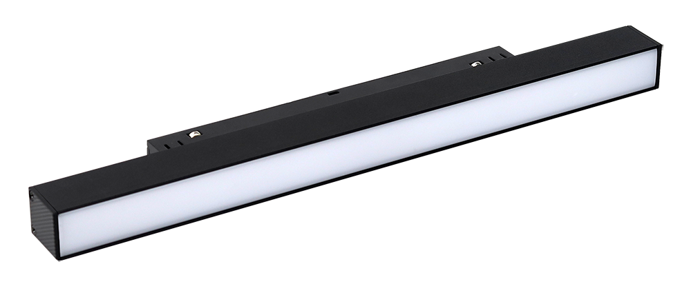 Magnetic linear track luminaire CCT 12W with 2.4 GHz connection and Zigbee 3.0 support on white background